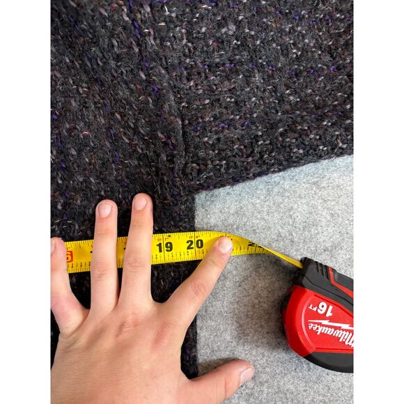 Vintage 90s Tapestries Ireland Fuzzy Woven Full Zip Cardigan Size Large Wool - Picture 5 of 5